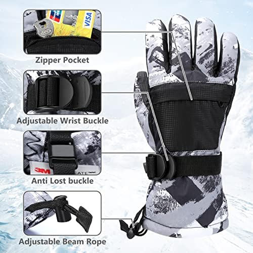 Skijaške rukavice, najtoplije vodootporne i prozračne snežne rukavice za hladno vrijeme, uklapaju se i muškarci i žene, za roditeljsku
