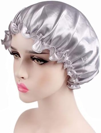 Ženske satenske montene, svilene poklopce za kosu za spavanje, elastična satenska noćna kapa za kosu za kosu za kupanje svilena pokrivač