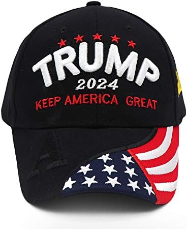 Trump 2024 šešir - Donald Trump šešir - 2024 držite Ameriku veliki šešir-MAGA Camo vezena Podesiva bejzbol kapa sa američkom zastavom