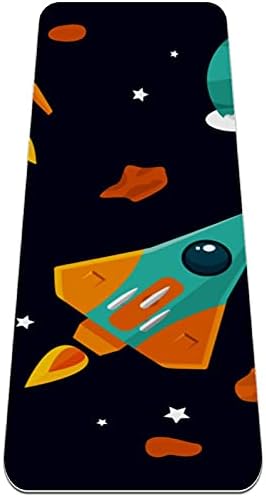 Siebzeh Starship Cartoon Premium Thick Yoga Mat Eco Friendly Rubber Health & amp; fitnes non Slip Mat za sve vrste vježbe joge i pilatesa