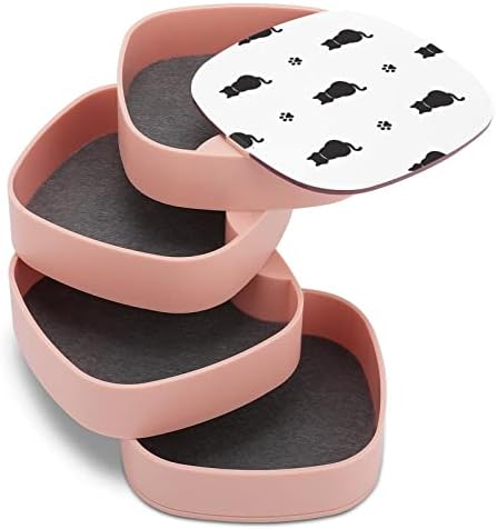 Nahan nakit kutija mačke životinjski otisak uzorak prijenosni putnik nakit ABS nakit kutija za odlaganje ružičaste za ogrlice minđuše