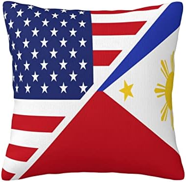 Kadeuxa American Filippine zastava Jastuk 18x18 inčni jastuci za bacanje u umetanje pokrivača jastuka