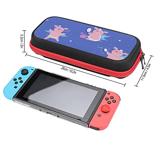 Torbica za nošenje za Nintendo Switch Case slatka Sretna Piggy princeza kruna otporna na udarce, zaštitni poklopac tvrde ljuske sa