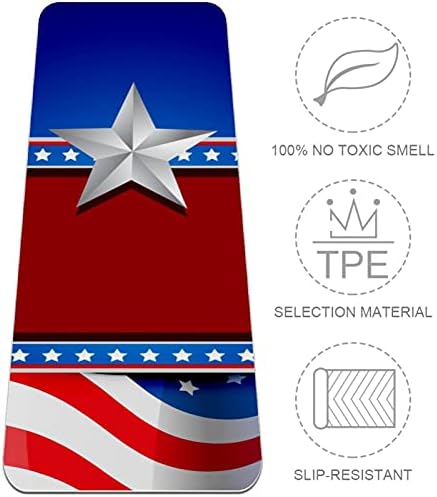 Siebzeh Creative American Flag Stars Premium Thick Yoga Mat Eco Friendly Rubber Health & amp; fitnes non Slip Mat za sve vrste vježbe