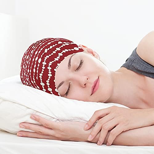 Kapa s lubanjem za spavanje Radni šešir Bonnet Beanies za žene Polka Dots Božićna crvena Novogodišnja zimska spavanja kapu radna šešica