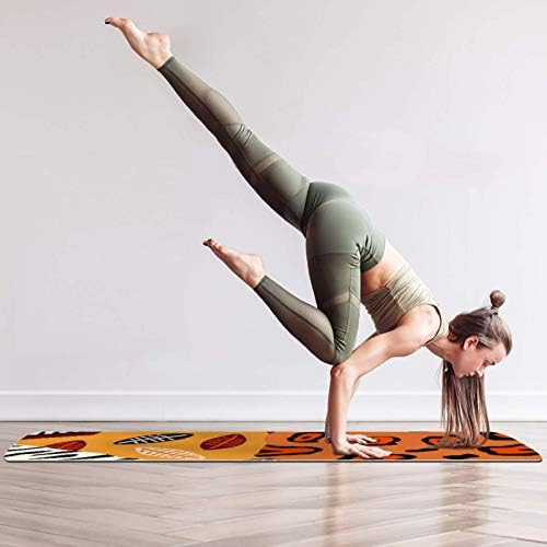 Debela neklizajuća Vježba & amp; fitnes 1/4 prostirka za jogu sa otiskom kože plemena životinja za Yoga Pilates & amp; Vježba fitnesa