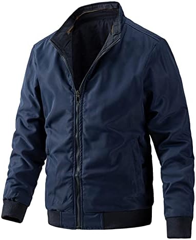 ADSDQ muški jakni, biciklistički pad plus veličina dugih rukava pulover muški casual fit čvrste boje debele duksere4