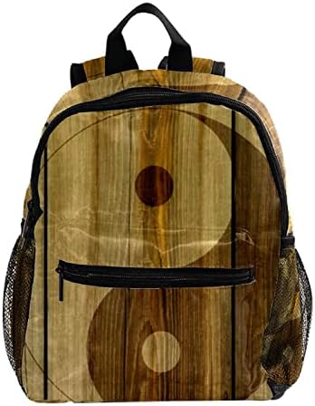 VBFOFBV putni ruksak, backpack laptop za žene muškarci, modni ruksak, drvena ploča yang tračevi