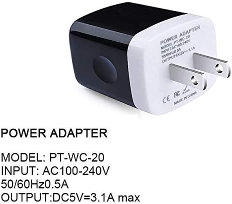 USB zidni Punjač, Sicodo 3-Port putni pametni telefon brzi punjač 2 paket 3.1 am blok USB Adapter utikač za punjenje kutija za punjenje