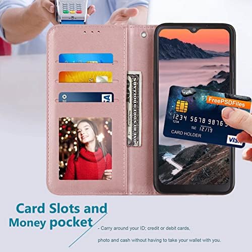 JanCalm za Moto G Pure torbicu za novčanik, [narukvica] [držač kartice/Gotovinski slotovi][stalak za noge] Premium PU kožna magnetna