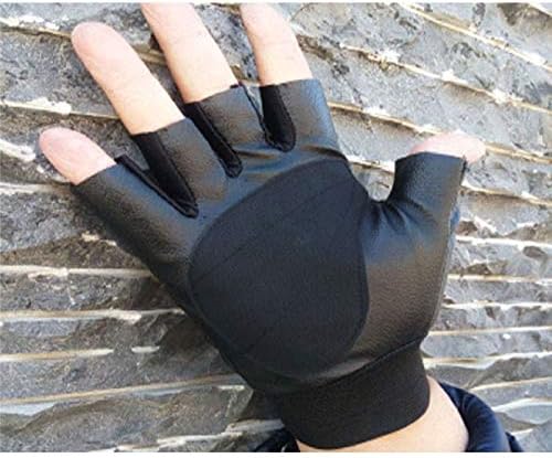 Yomxl muške teretane fitnes rukavice za veslanje na otvorenom kožne rukavice za bicikle sa pola prsta za zaštitu punog dlana rukavice
