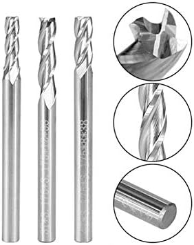 Xmeifei dijelovi set burgija 4 Flute Flat End Mill CNC glodalica 3.175 mm drška za alat za graviranje metala od drveta Tungsten Carbide