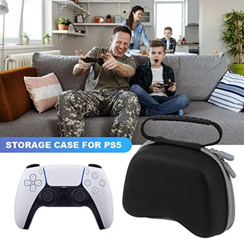 Lively Life Portable EVA tvrda zaštitna torba za PS5 kontroler igre, torbica za skladištenje za PS5 kontroler Gamepad, vodootporna torbica za nošenje otporna na udarce za Playstation 5-bijela