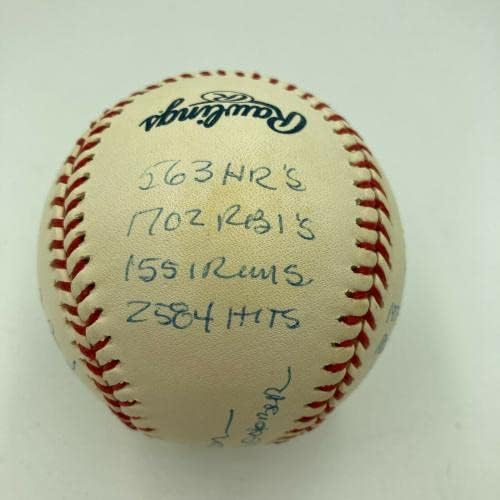 Reggie Jackson potpisao je teško upisano bejzbol statistike u karijeri sa JSA COA - autogramiranim bejzbolama