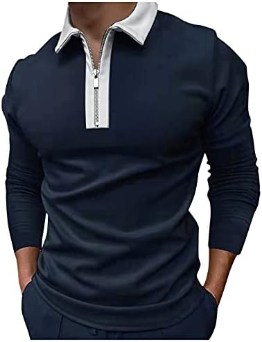 Wocachi patipper Polo majice Plain casual pique polo majice za muškarce 1/4 zip odvojite kratki rukav Slim Fit Polo majica