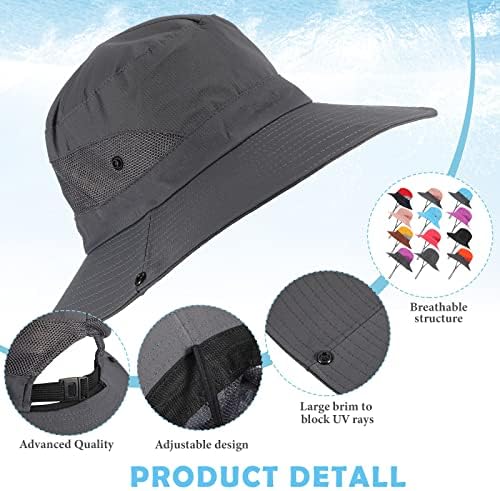 12 komada sunčane šešinske šešire za sunčanje Ponytail sunčani šešir UV zaštita od kašike na plaži Široka široka brana Safari plaža za ribolov planinarske žene, 12 boja