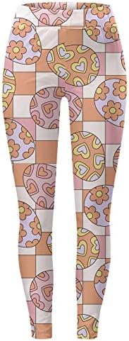 CHNNKKAOP Plus Size pantalone za Trudničku jogu preko stomaka sa printom visokog struka za ženske hulahopke kompresione Yoga Fitness