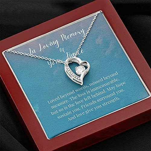 Nakit za karticu, ručno rađena ogrlica - Personalizirani poklon srce, u ljubavnom sjećanju na vašim zaručnicima, memorijalnim poklonima za gubitak poklona za veriancé, poklon za veriancé, zaručnik, zaručnik