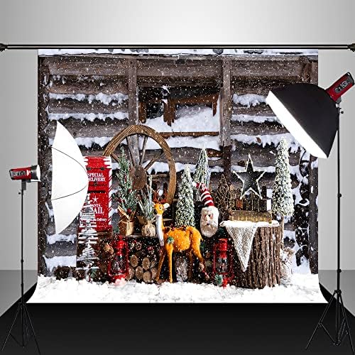Kate 7x5ft/2.2x1.5m Božić pozadina vanjski snijeg Božić tema ukras Santa Claus Photography Shoot Photo Studio rekvizite