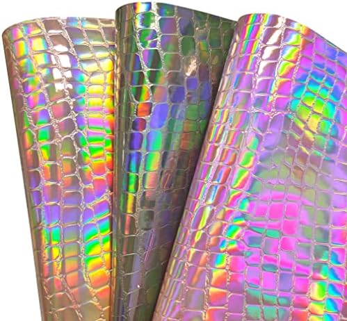 通用 holografska Sintetička koža 9 paketa reljefna krokodilska tekstura iridescentna zanatska tkanina za torbe za novčanik Izrada naušnica,