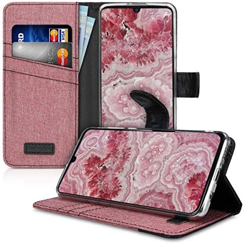 kwmobile torbica za novčanik kompatibilna sa preklopnom presvlakom za telefon Huawei P30 Lite - Case I od umjetne kože-Dusty Pink