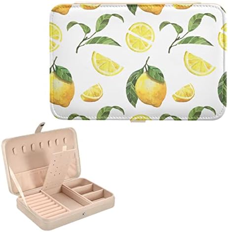 INNEWGOGO Ljetni voćni limun narančasta mala kutija za nakit PU kožni nakit Organizator za putovanja nakit za mladenku