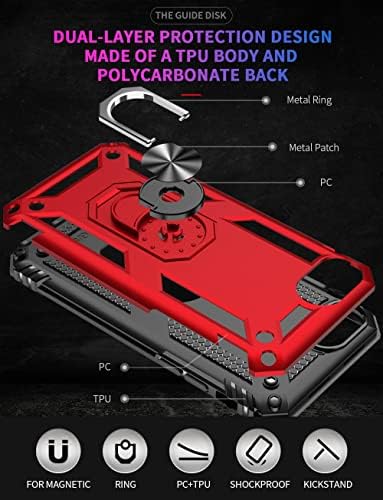 Sunstory kompatibilan za iPhone SE 2022/2020, iPhone 7, iPhone 8 futrola sa zaštitnikom zaslona od kaljenog stakla [2 pakete], magnetski