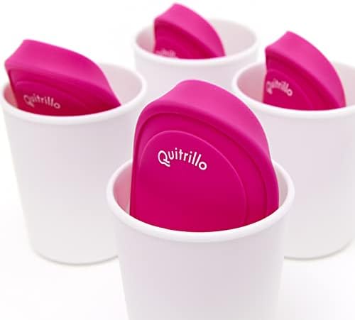 Quitrillo - Premium Mini kadica kontejneri za skladištenje sladoleda, 6 oz.svaki-Set od 4, zamrzivač, ostava. Silikonski Poklopac,