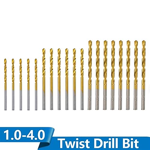 Twist set burgija obloženih 1.0 mm-4.0 mm Set burgija visoke Čelične snage za bušenje alata za obradu drveta 50kom )