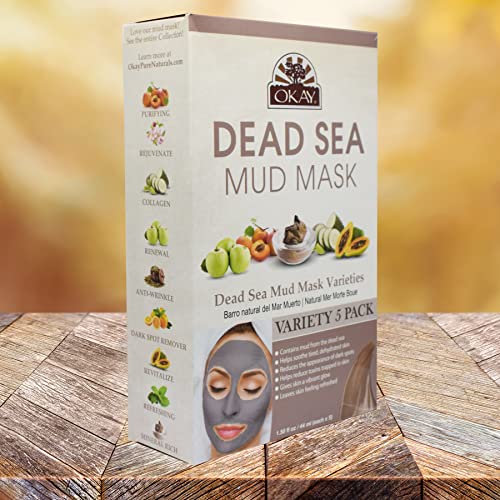 U redu | maska od blata s Mrtvog mora - raznovrsno pakovanje | za sve tipove kože / hidrirajte | nahranite | napunite / 5 paketa - po 1,5 oz