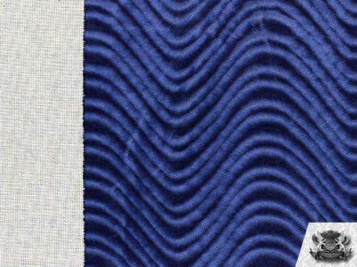 Baršun Flocking Swirl Kraljevsko plava tkanina za presvlake pored dvorišta
