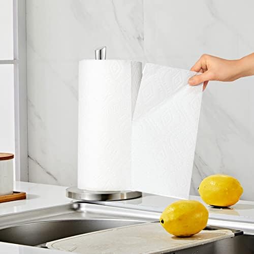 Držač papirnih ručnika radna ploča, Samostojeći držač kuhinjske role za kuhinjsko kupatilo, srebrni držač za papirni ručnik stalak