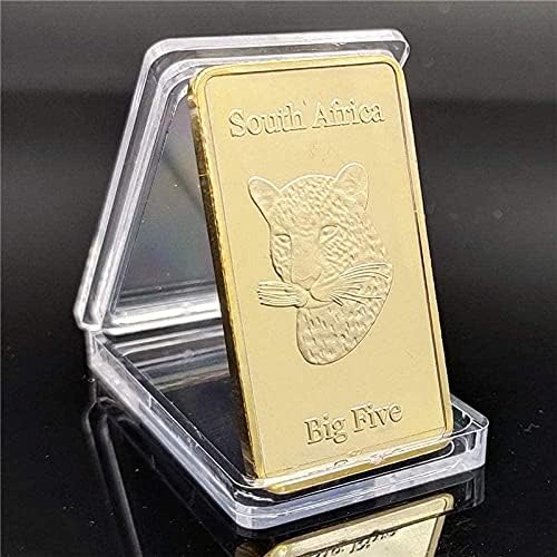 Južnoafrički kovanica za životinje Square Square pozlaćeni komemorativni kovani kapt za kripto-komemorativne kovanice Amaterski zanati