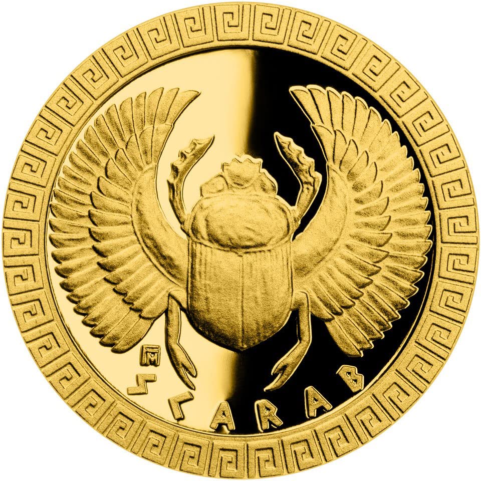 2022 de mitska stvorenja Češka Powercoin Scarabeus mitska stvorenja Gold Coin 5 $ Niue 2022 Dokaz