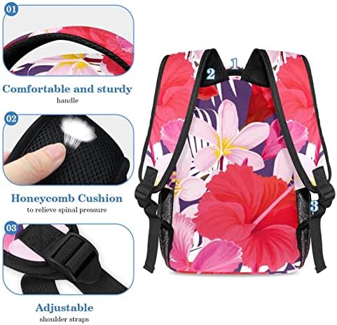 VBFOFBV ruksak za laptop, elegantan putni ruksak casual paketi za muškarce za muškarce, havaii hibiskus tropski cvjetni cvjetni