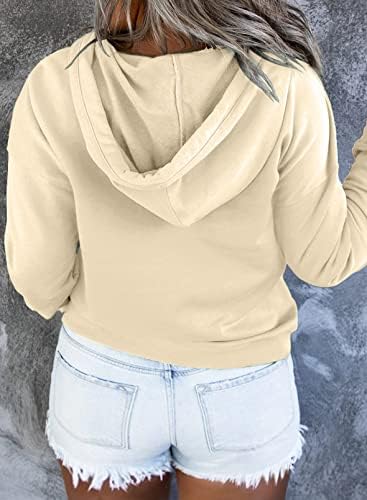 Eytino Womens plus veličine duksevi na vrhu casual dugulja s dugim rukavima niz duks pulover sa džepom