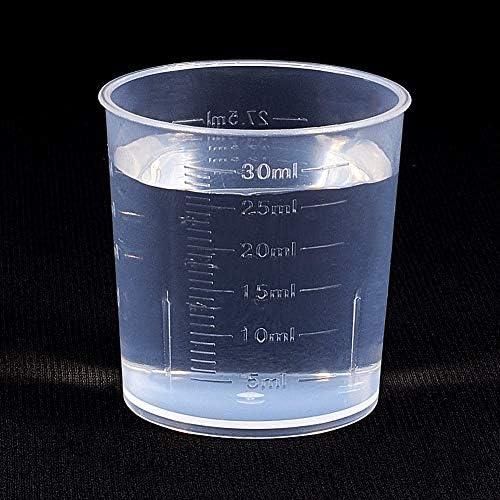 11kom 30ml PP plastičnih čaša, čaša za merenje tečnosti niskog oblika Graduirane Višenamenske čaše za mešanje prozirna posuda za tečnost za laboratoriju, kuhinju, školu, mleko, sok Bettomshin