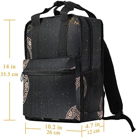 VBFOFBV putni ruksak, backpack laptop za žene muškarci, modni ruksak, japanska noć zlatna krila retro
