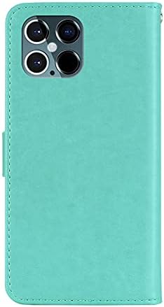 COTDINFOR kompatibilan sa iPhone 13 Pro Max Case Glitter Wallet Case za žene koža Crystal Owl reljef sa utorima za kartice i postoljem Flip Case Shockproof Case za iPhone 13 Pro Max 6.7 inch Green YK