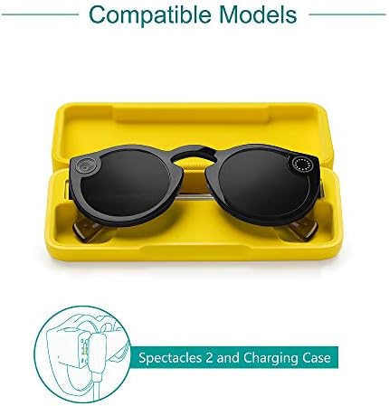 Tusita punjač Kompatibilan sa Snapchat naočalama 2 - USB magnetni kabel za punjenje 5FT 150cm - HD video kamera Pribor za sunčane