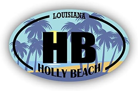 HB Holly Beach Louisiana | Landmark na plaži | Okean, more, jezero, pijesak, surfanje, veslanje | Savršeno za automobile, prozore,