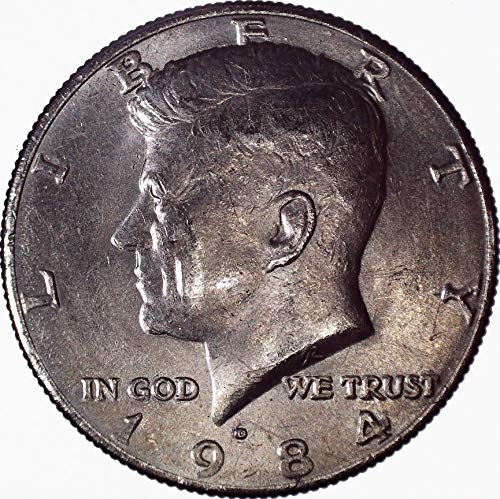 1984 D Kennedy Polu dolar 50C o necrtenom