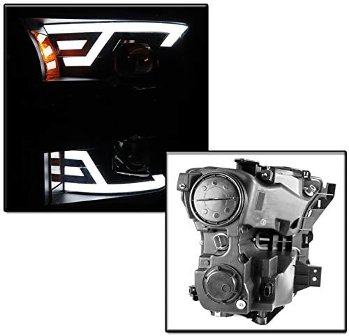ZMAUTOPARTS LED DRL Crni projektor farovi farovi sa 6,25 plava LED DRL svjetla za 2015-2017 Ford F-150