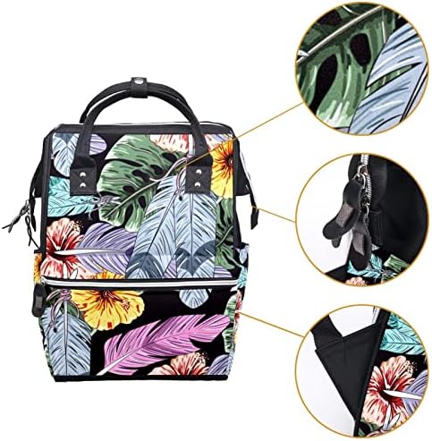 Guerotkr putnički ruksak, torbe za pelene, ruksak pelena, uzorak biljke sa cvijećem