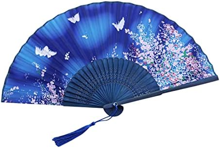 Kasituny kineski ventilator cvjetni ispis jedan komad jaka fleksibilnost bez bujnog ukrašavanja umjetnog svilenog jedinstvenog poklona bambusovog sklopivog ventilatora za festival