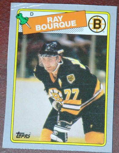 1988-89 TOPPS Ray Bourque i Boston Bruins box dna NHL hokejaška kartica