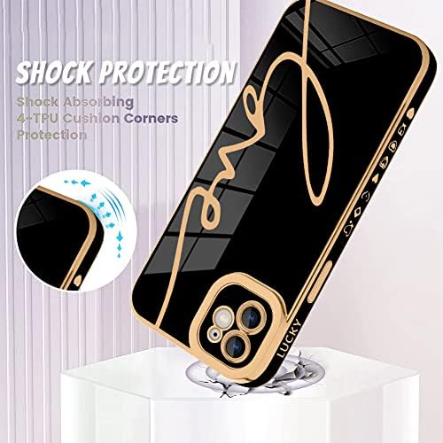 Bonoma za iPhone 11 Case Love Pismo Grafički oblaganje Luksuzni elegantni fotoaparat zaštitnik mekog TPU SOFT izoftan zaštitni poklopac