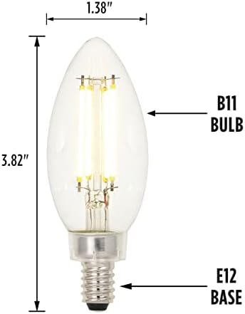 Westinghouse rasvjeta 5316800 4.5 Watt B11 dimabilna prozirna filamentna LED sijalica, baza kandelabra