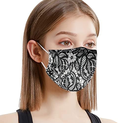 JMETRIE Lace jednokratna maska za lice za odrasle, leptir maske za štampu maska za lice prozračna udobna maska za muškarce žene 50pc
