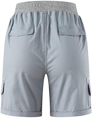 Rvidbe Tloške hlače sa džepovima Women plus veličina Ležerne prilike kratkotrajne kratke hlače Elastična struka Comfy ljetne hlače